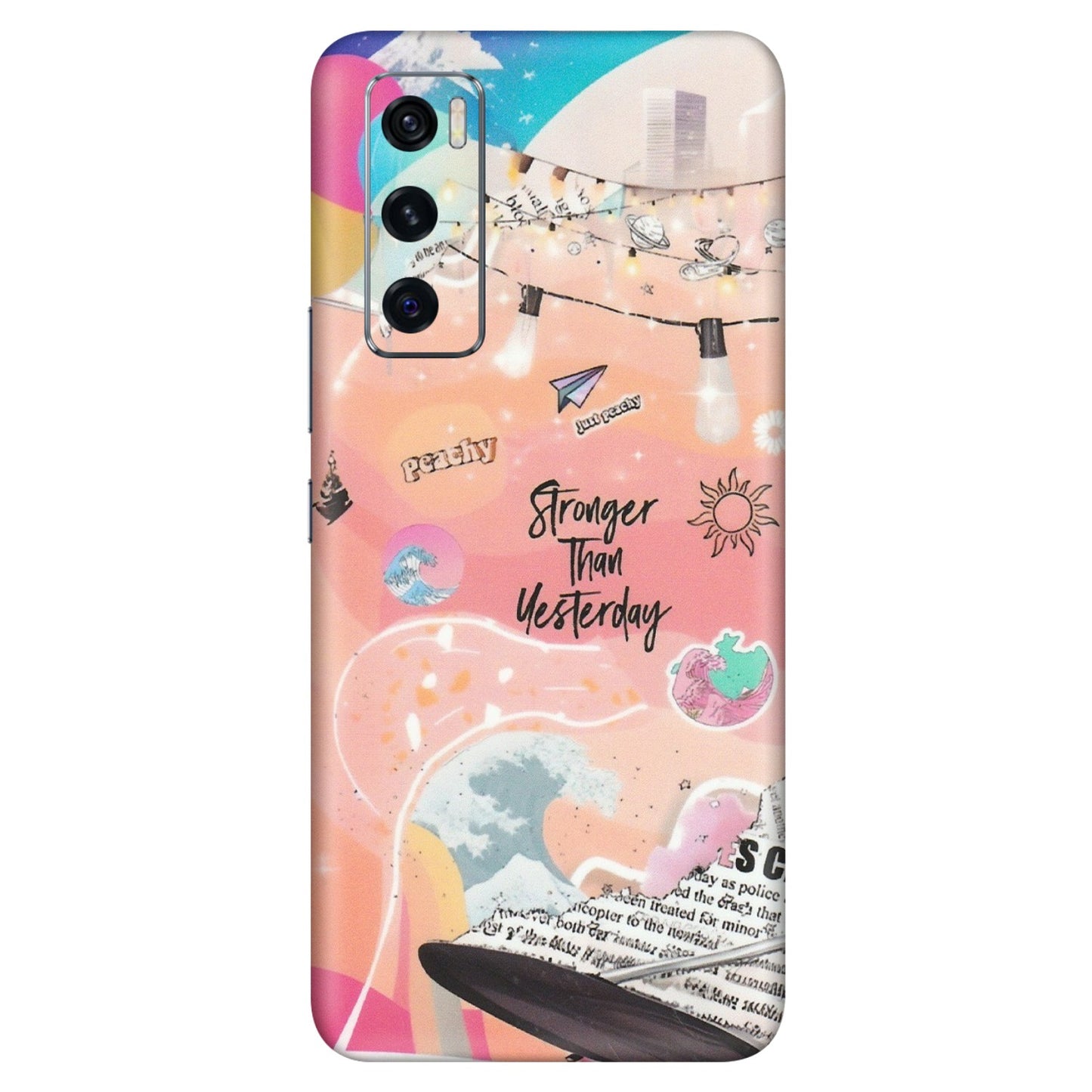 VIVO Z/V/X/T/U/S Series Phone Skins (All Models) - Stronger Then Yesterday - Matte Finish (M-128) Vivo V20 SE