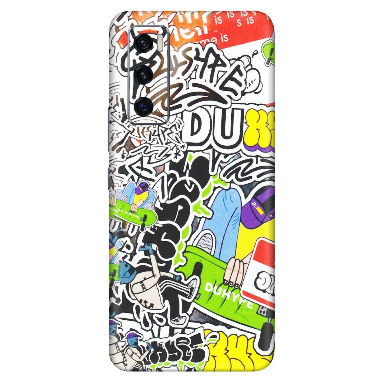 VIVO Z/V/X/T/U/S Series Phone Skins (All Models) - Dope Graffiti - Matte Finish (M-61) Vivo V20 SE
