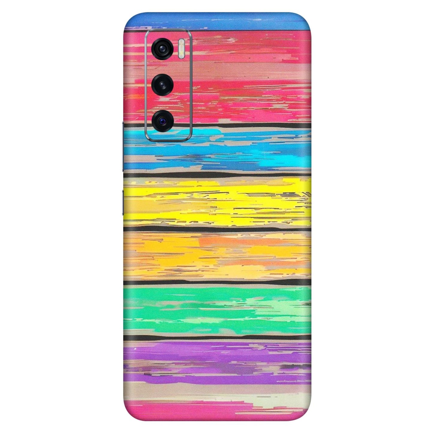 VIVO Z/V/X/T/U/S Series Phone Skins (All Models) - Multi Colour Wooden Wall - Matte Finish (M-96) Vivo V20 SE