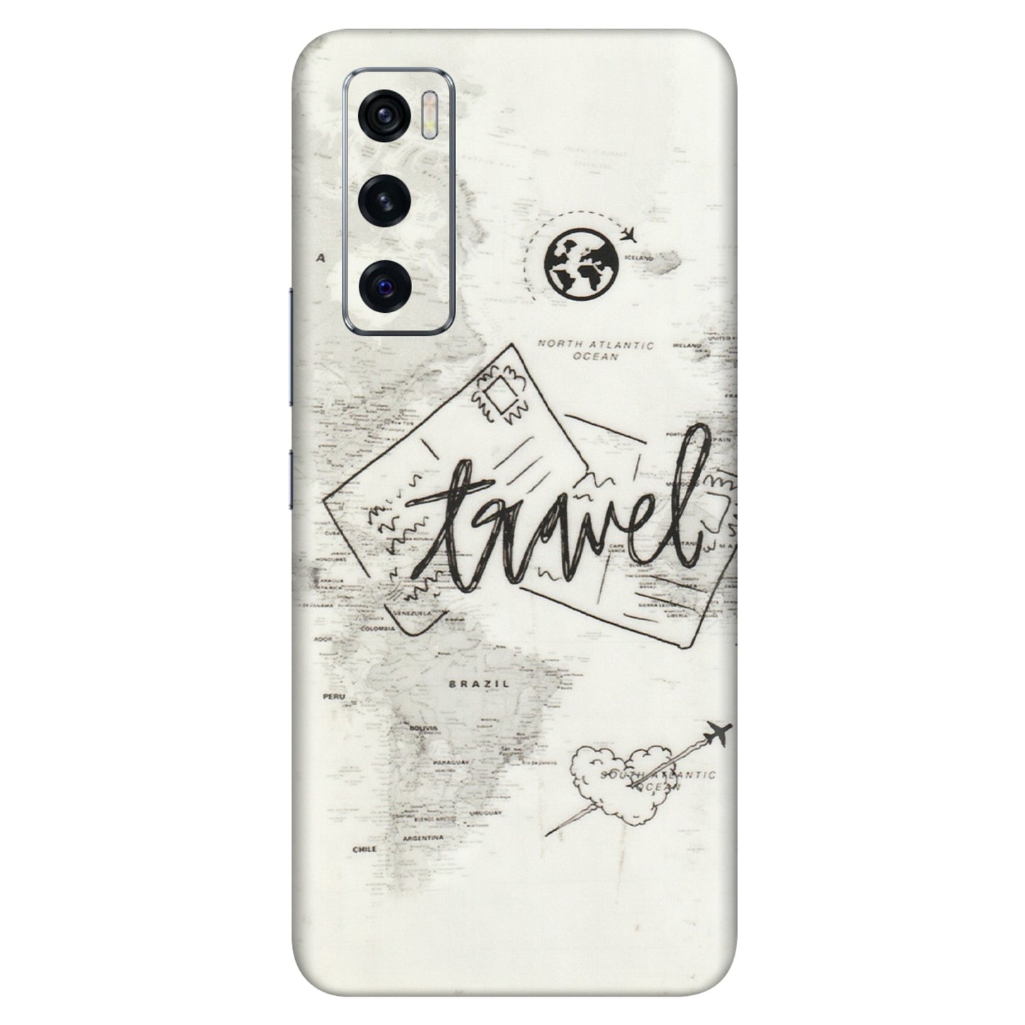 VIVO Z/V/X/T/U/S Series Phone Skins (All Models) - Travel Ticket - Transparent Finish (T-06) Vivo V20 SE
