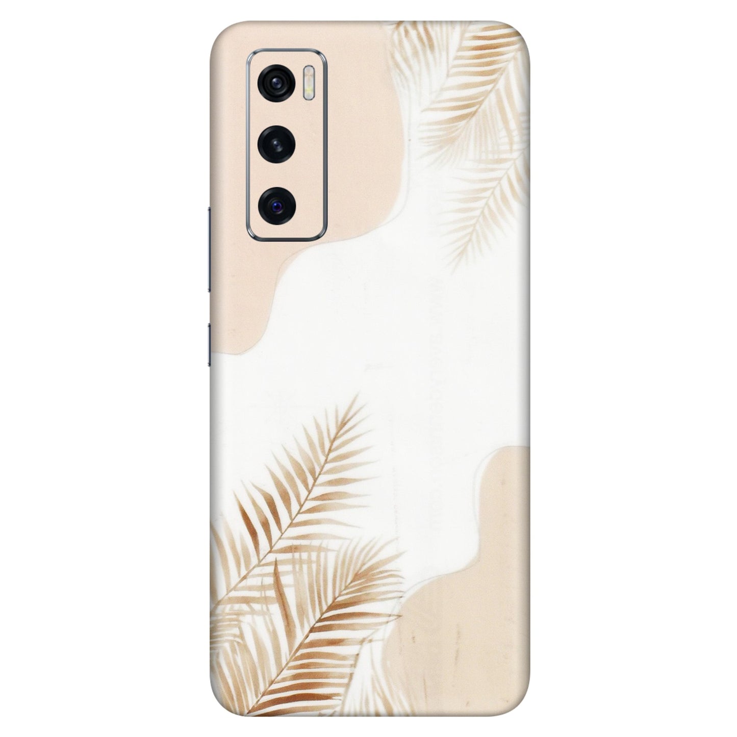 VIVO Z/V/X/T/U/S Series Phone Skins (All Models) - Gold Petals Abstract - Transparent Finish (T-08) Vivo V20 SE