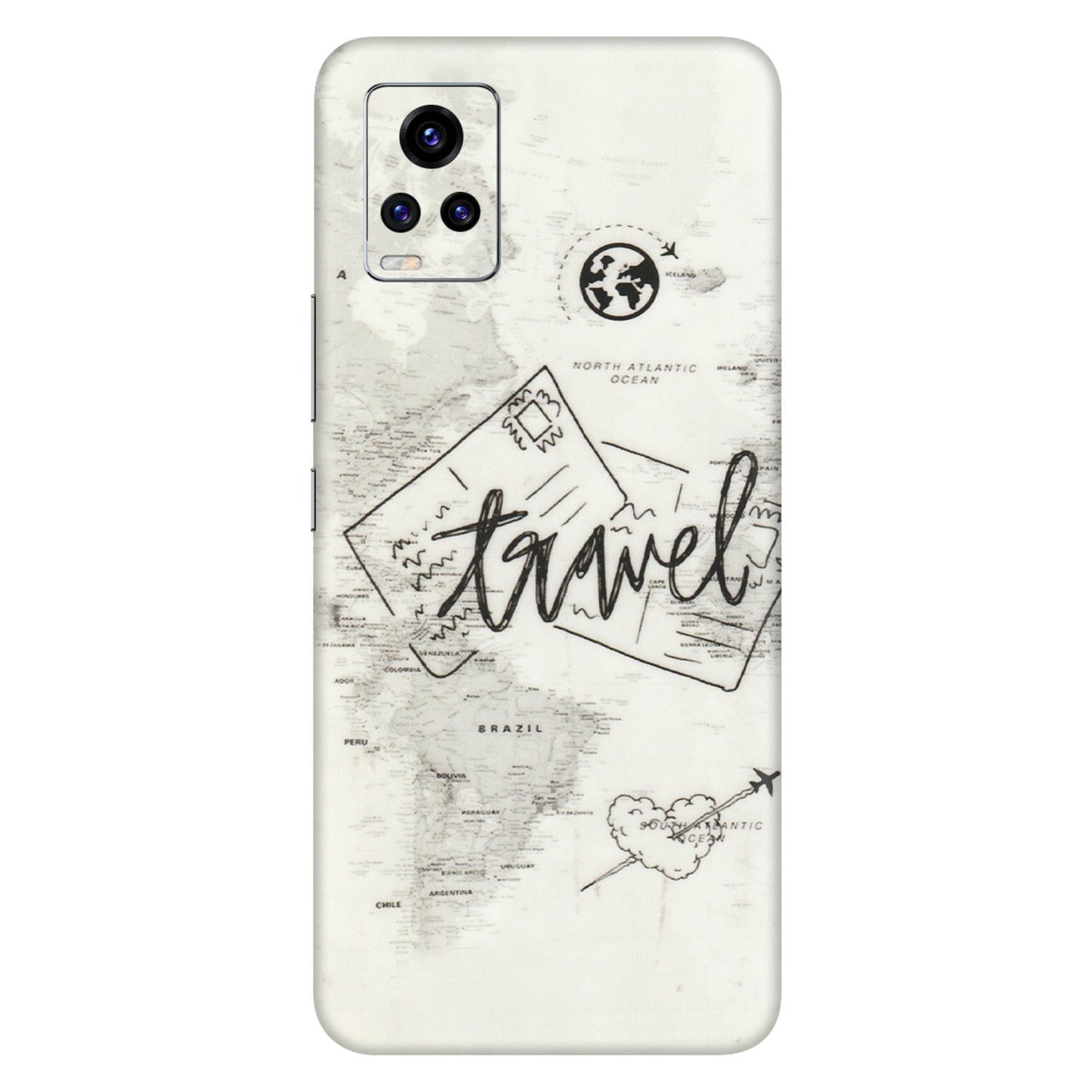 VIVO Z/V/X/T/U/S Series Phone Skins (All Models) - Travel Ticket - Transparent Finish (T-06) Vivo V20