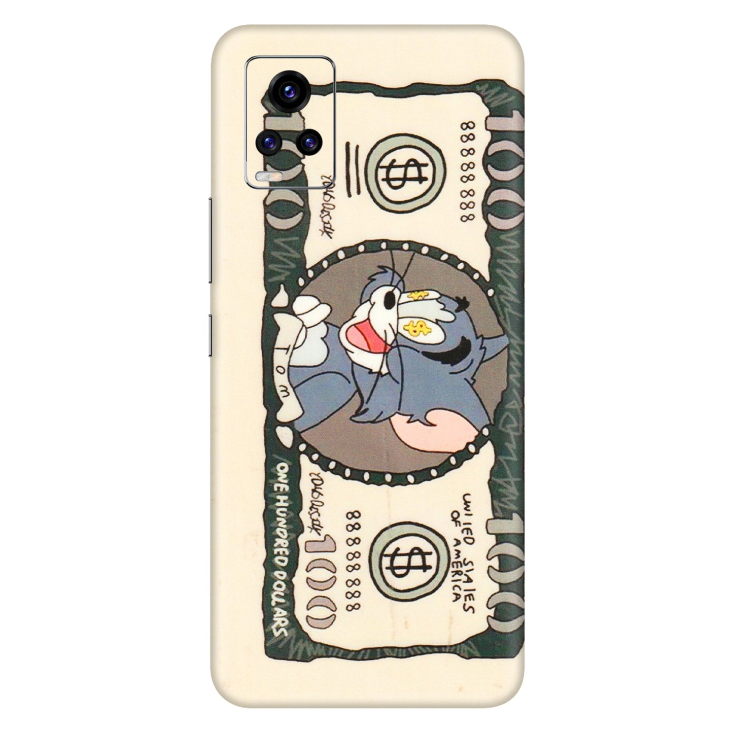 VIVO Z/V/X/T/U/S Series Phone Skins (All Models) - One Hundred Dollar Tom - Transparent Finish (T-16) Vivo V20