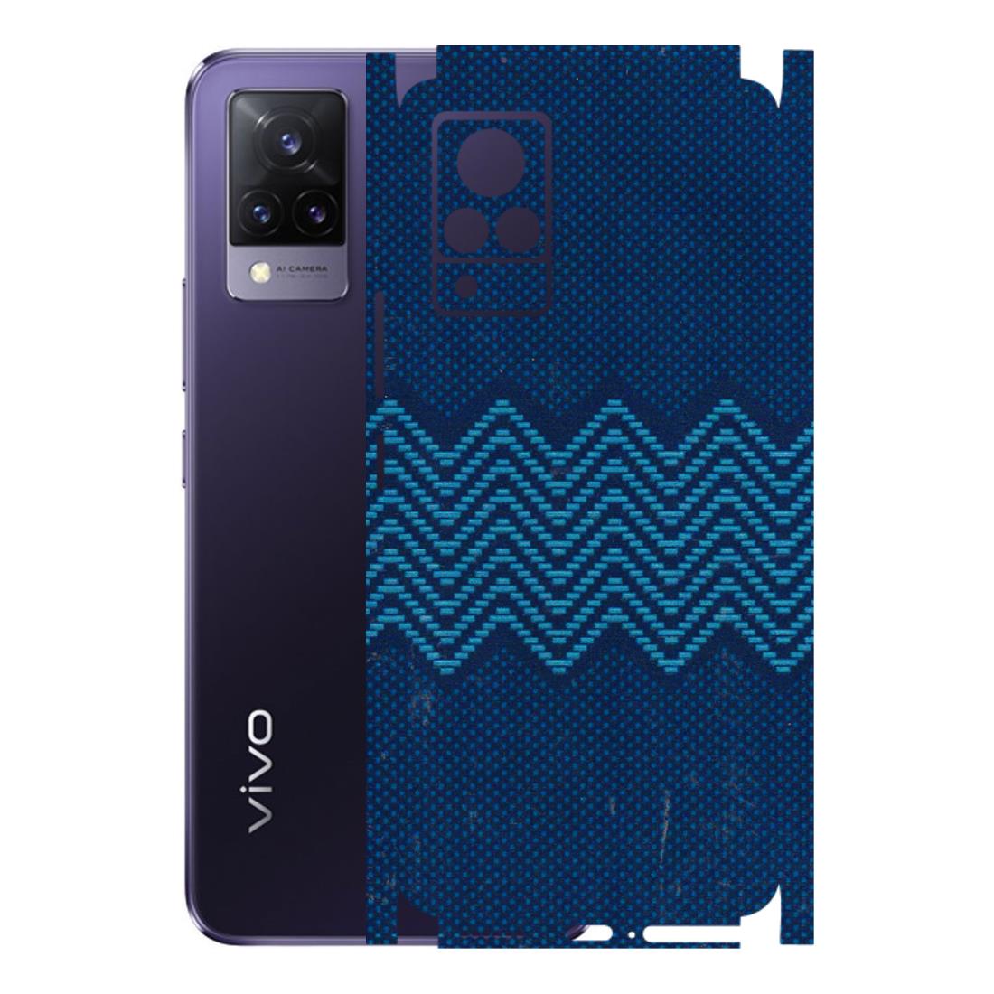 VIVO Z/V/X/T/U/S Series Phone Skins (All Models) - Blue Sober Waves - 3D Embossed Finish (L-306) Vivo V21 5G