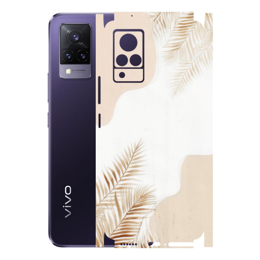 VIVO Z/V/X/T/U/S Series Phone Skins (All Models) - Gold Petals Abstract - Transparent Finish (T-08) Vivo V21 5G