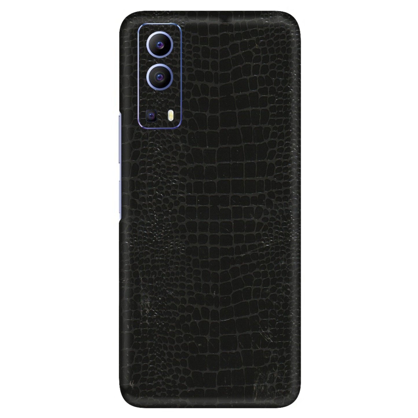 VIVO Z/V/X/T/U/S Series Phone Skins (All Models) - Snake Leather Black - 3D Embossed Finish (L-107) Vivo V21e (5G)