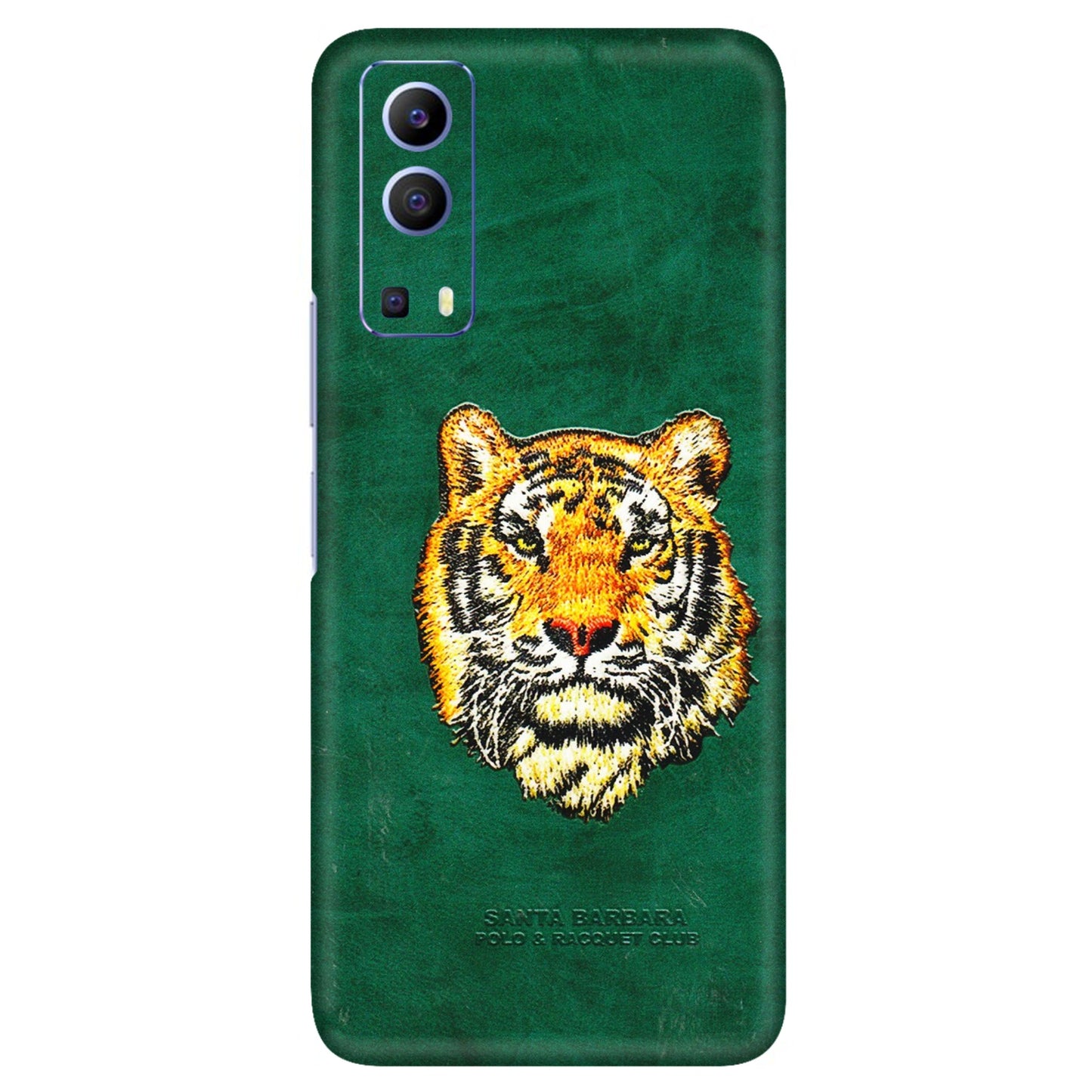 VIVO Z/V/X/T/U/S Series Phone Skins (All Models) - Leather Feel Tiger - 3D Embossed Finish (L-111) Vivo V21e (5G)