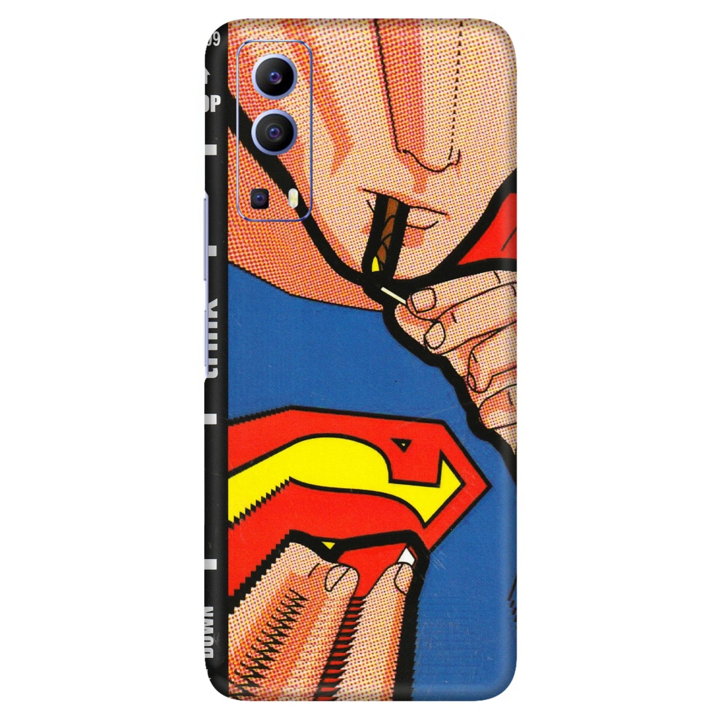 VIVO Z/V/X/T/U/S Series Phone Skins (All Models) - Superman Sutta - 3D Embossed Finish (L-130) Vivo V21e (5G)