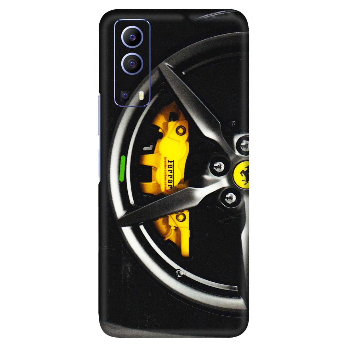 VIVO Z/V/X/T/U/S Series Phone Skins (All Models) - Ferrari Wheel Alloy - 3D Embossed Finish (L-173) Vivo V21e (5G)