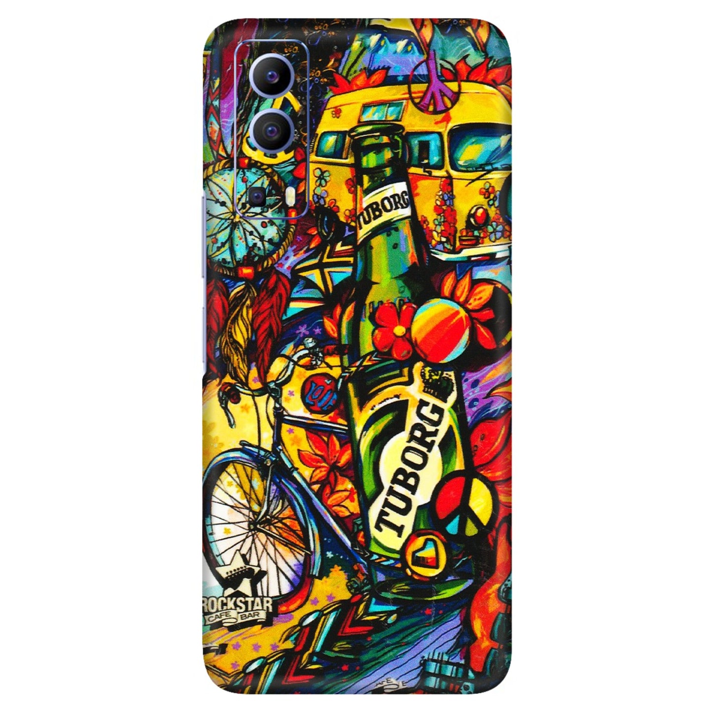 VIVO Z/V/X/T/U/S Series Phone Skins (All Models) - Cool Beer Bottle - 3D Embossed Finish (L-193) Vivo V21e (5G)