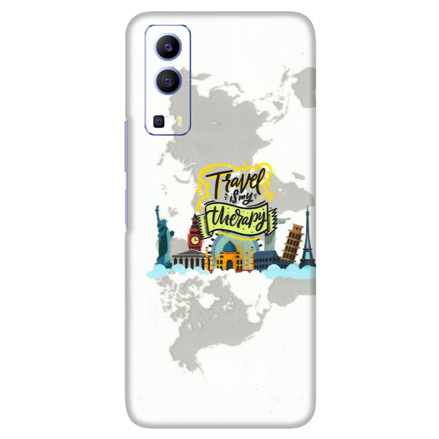 VIVO Z/V/X/T/U/S Series Phone Skins (All Models) - Travel Therapy - 3D Embossed Finish (L-199) Vivo V21e (5G)