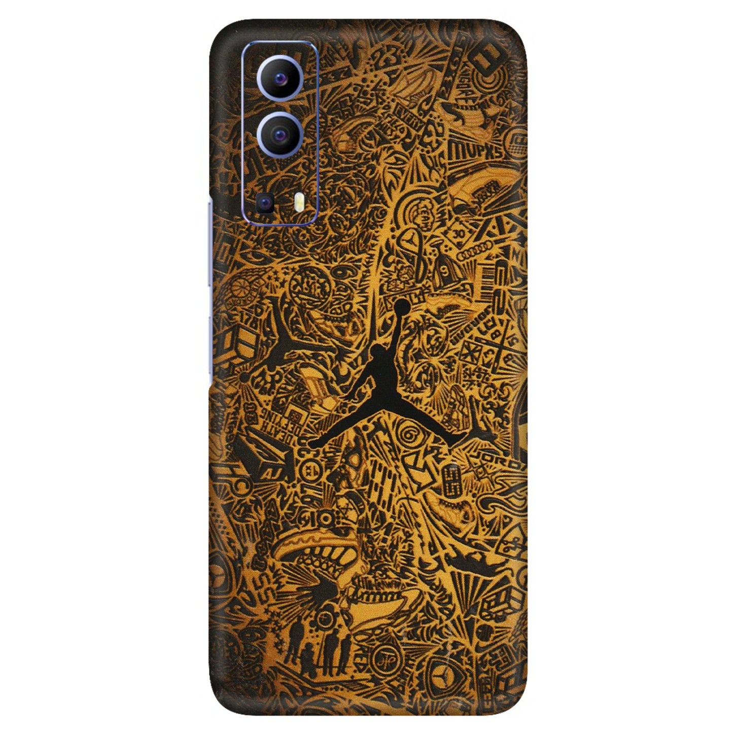 VIVO Z/V/X/T/U/S Series Phone Skins (All Models) - Premium Gold Basketball Player - 3D Embossed Finish (L-236) Vivo V21e (5G)