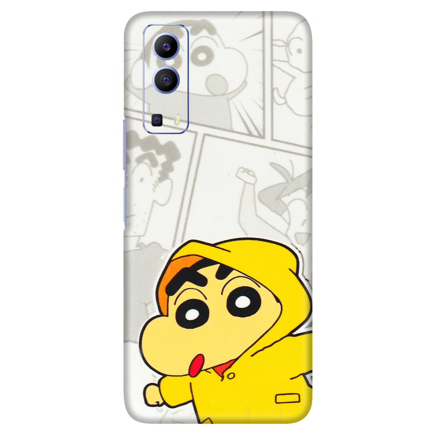 VIVO Z/V/X/T/U/S Series Phone Skins (All Models) - Yellow Shinchan Comic - 3D Embossed Finish (L-246) Vivo V21e (5G)