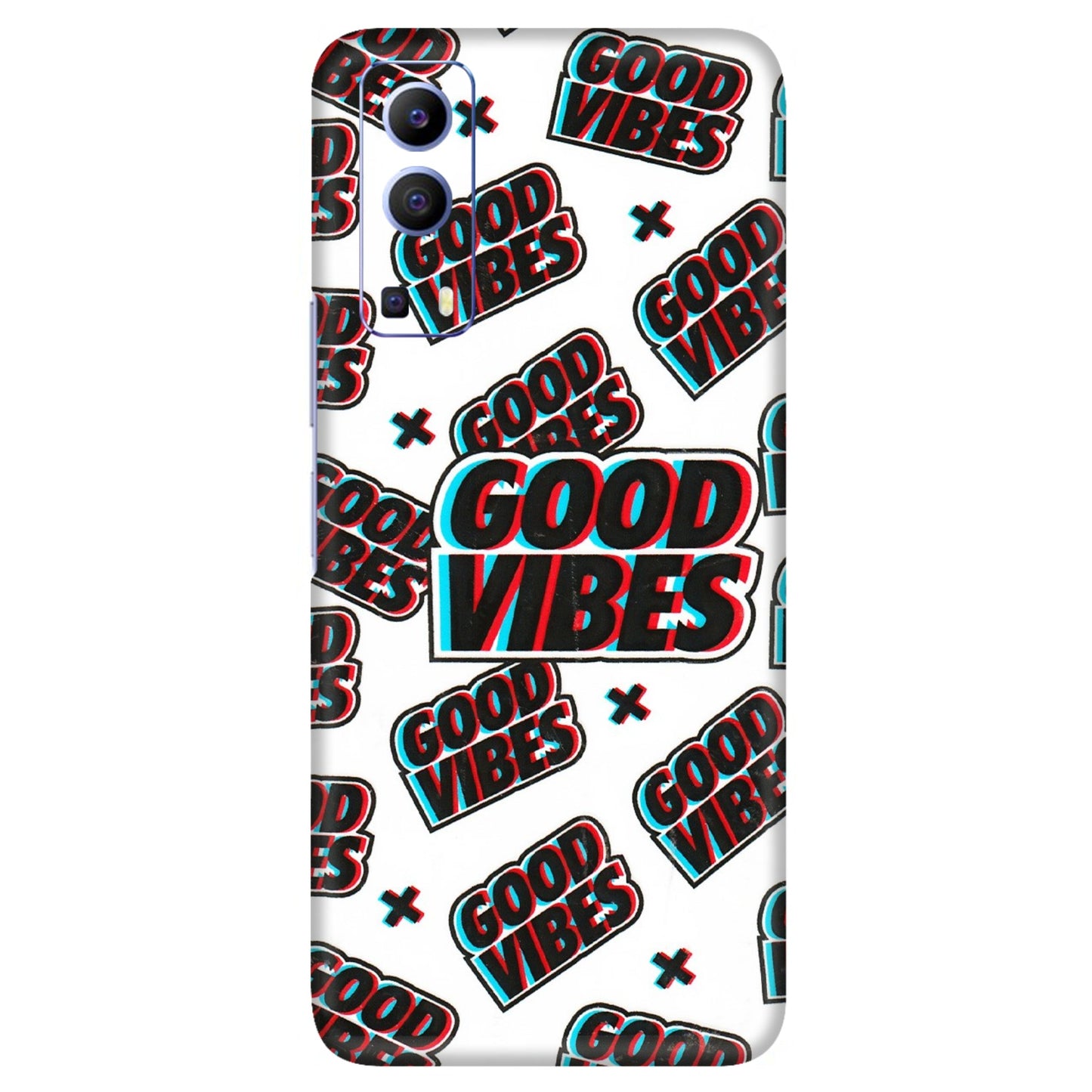 VIVO Z/V/X/T/U/S Series Phone Skins (All Models) - Good Vibes - 3D Embossed Finish (L-282) Vivo V21e (5G)