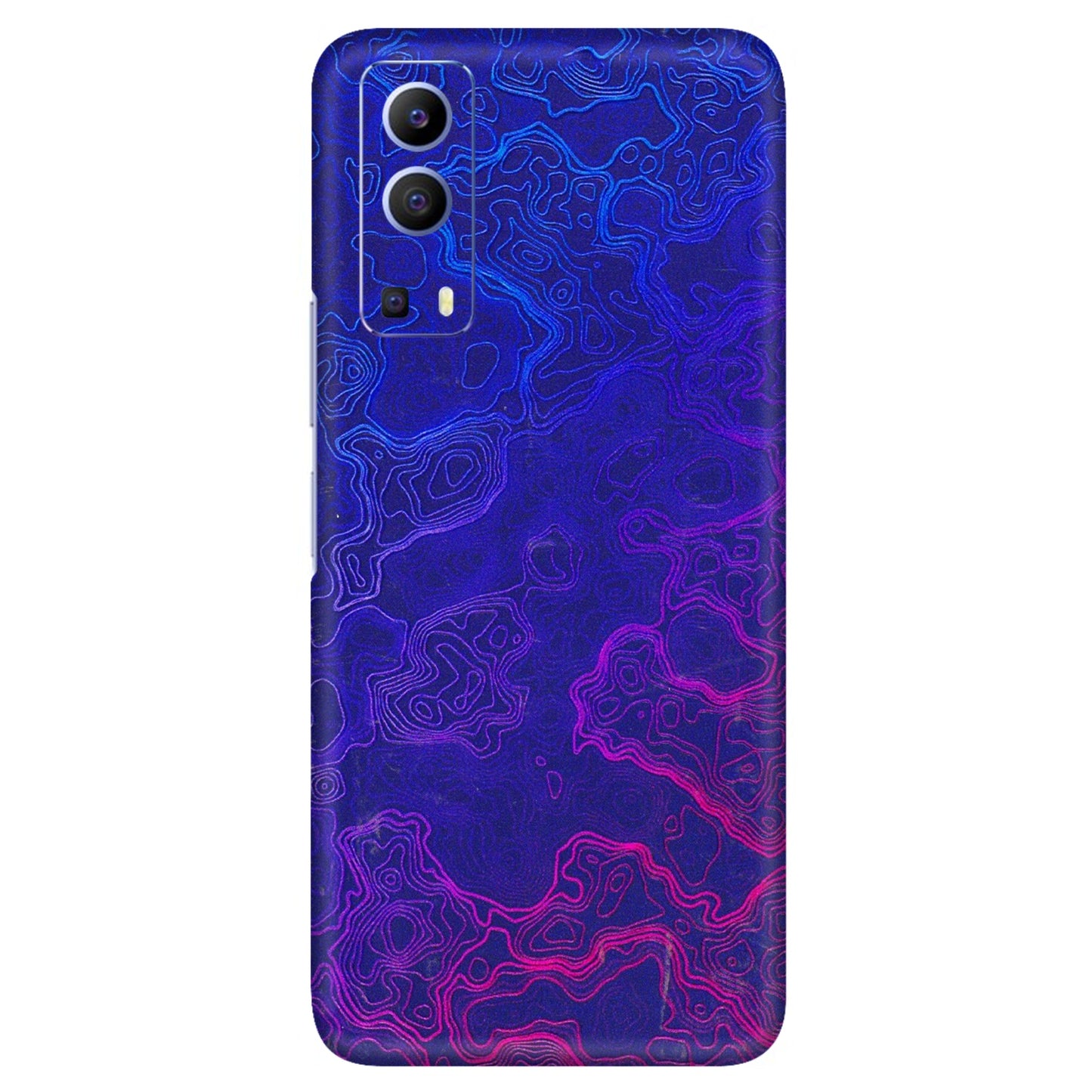 VIVO Z/V/X/T/U/S Series Phone Skins (All Models) - Purple Ripples Swirl - 3D Embossed Finish (L-314) Vivo V21e (5G)