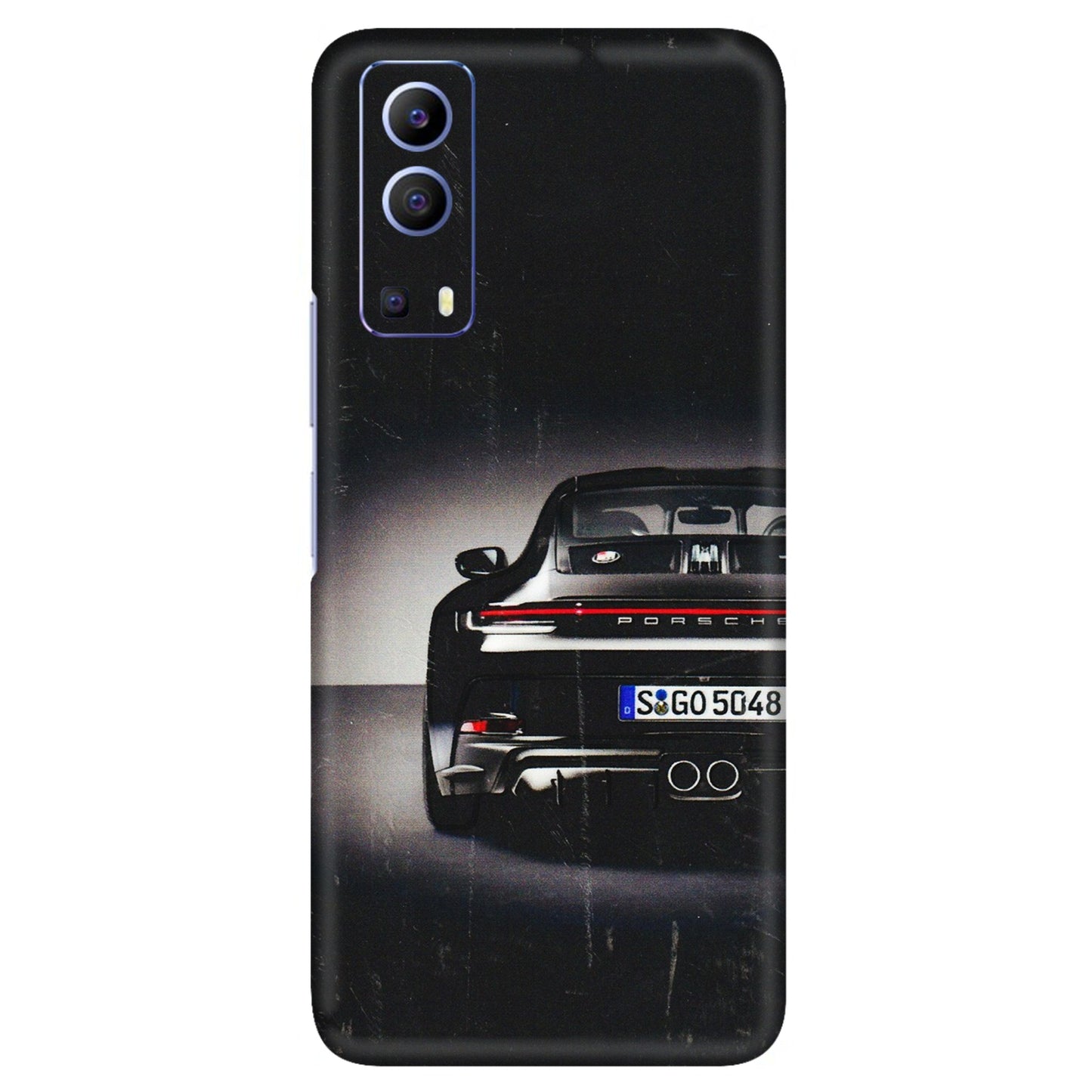 VIVO Z/V/X/T/U/S Series Phone Skins (All Models) - New Black Porsche GT3 - 3D Embossed Finish (L-327) Vivo V21e (5G)