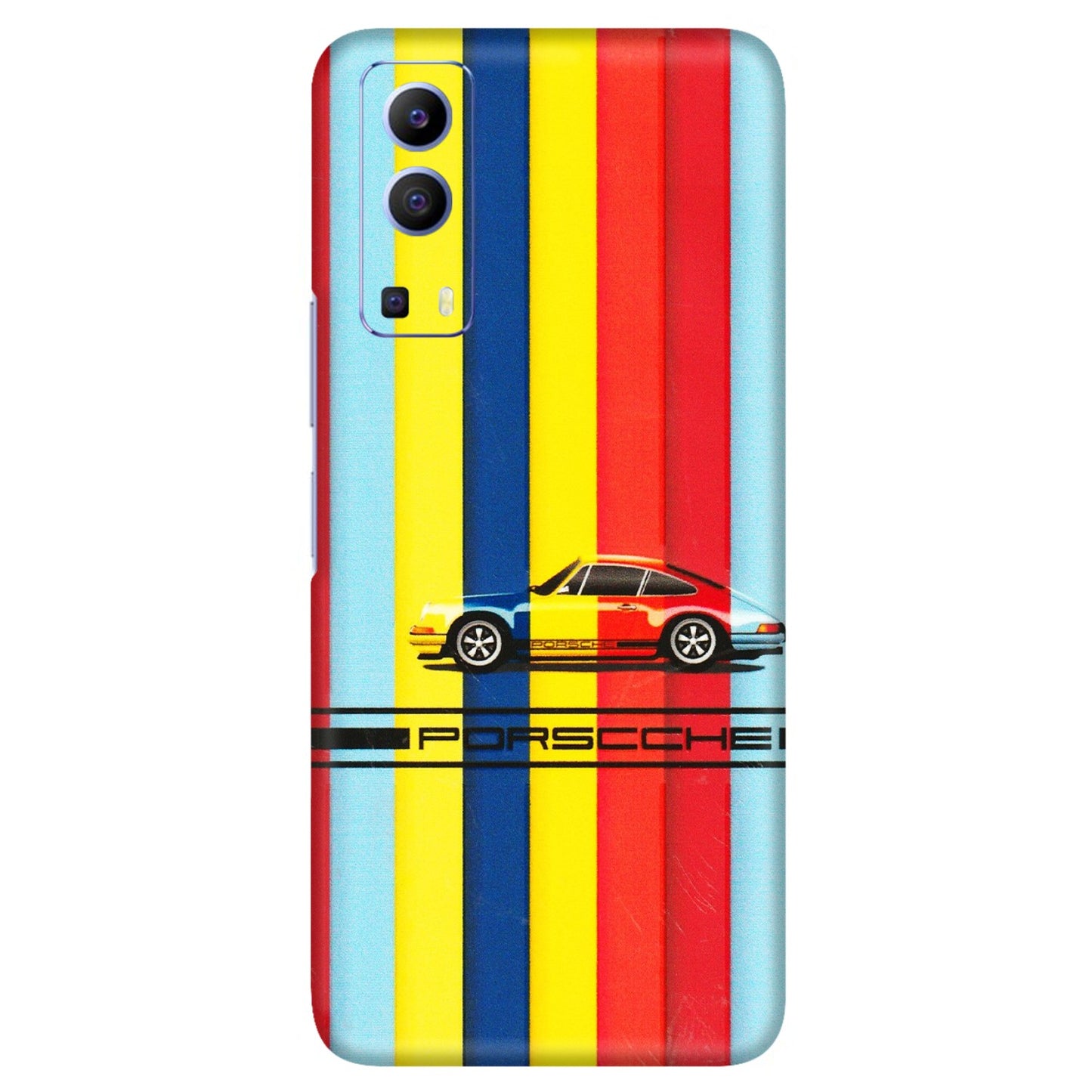 VIVO Z/V/X/T/U/S Series Phone Skins (All Models) - Multicolour Porche - 3D Embossed Finish (L-39) Vivo V21e (5G)