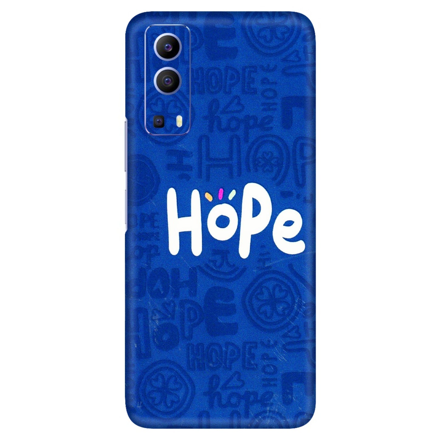 VIVO Z/V/X/T/U/S Series Phone Skins (All Models) - Hope Doodles Blue - 3D Embossed Finish (L-43) Vivo V21e (5G)