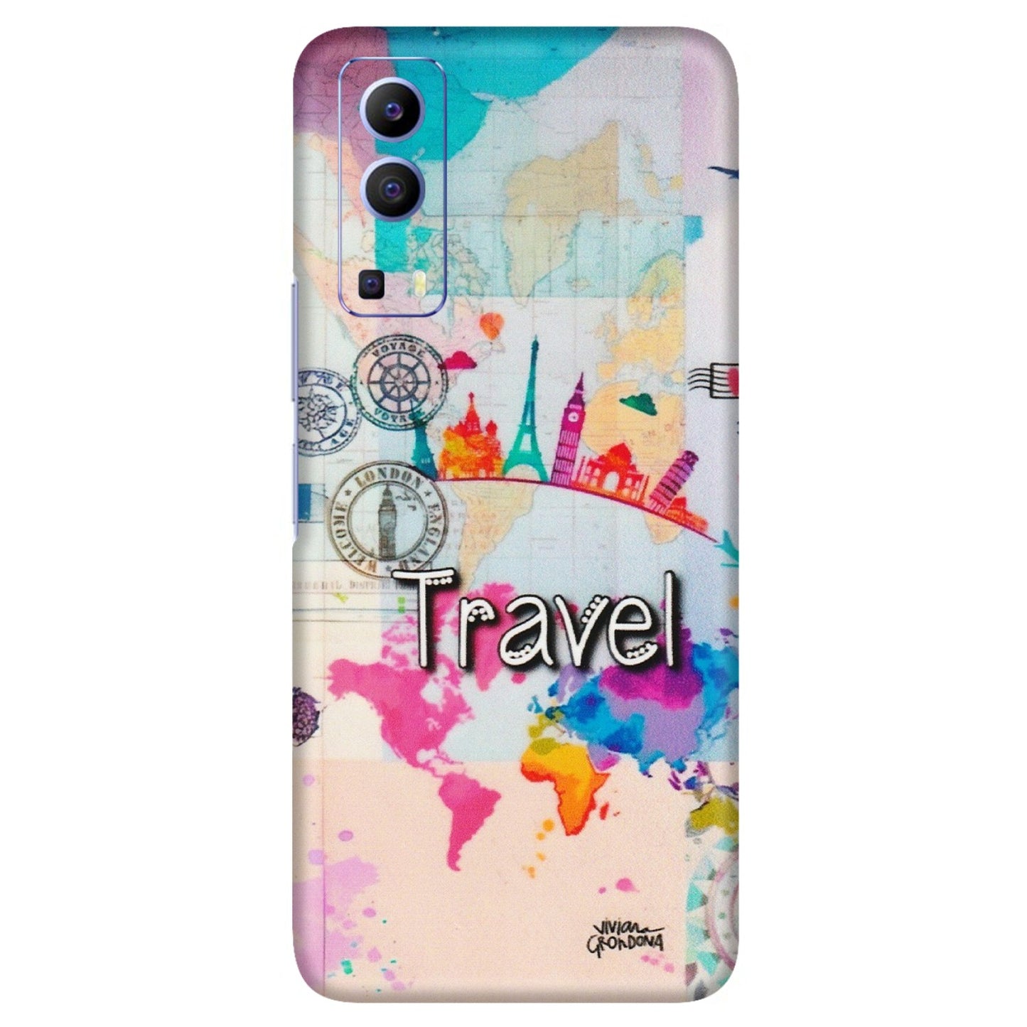 VIVO Z/V/X/T/U/S Series Phone Skins (All Models) - Travel The Wonders - Matte Finish (M-108) Vivo V21e (5G)