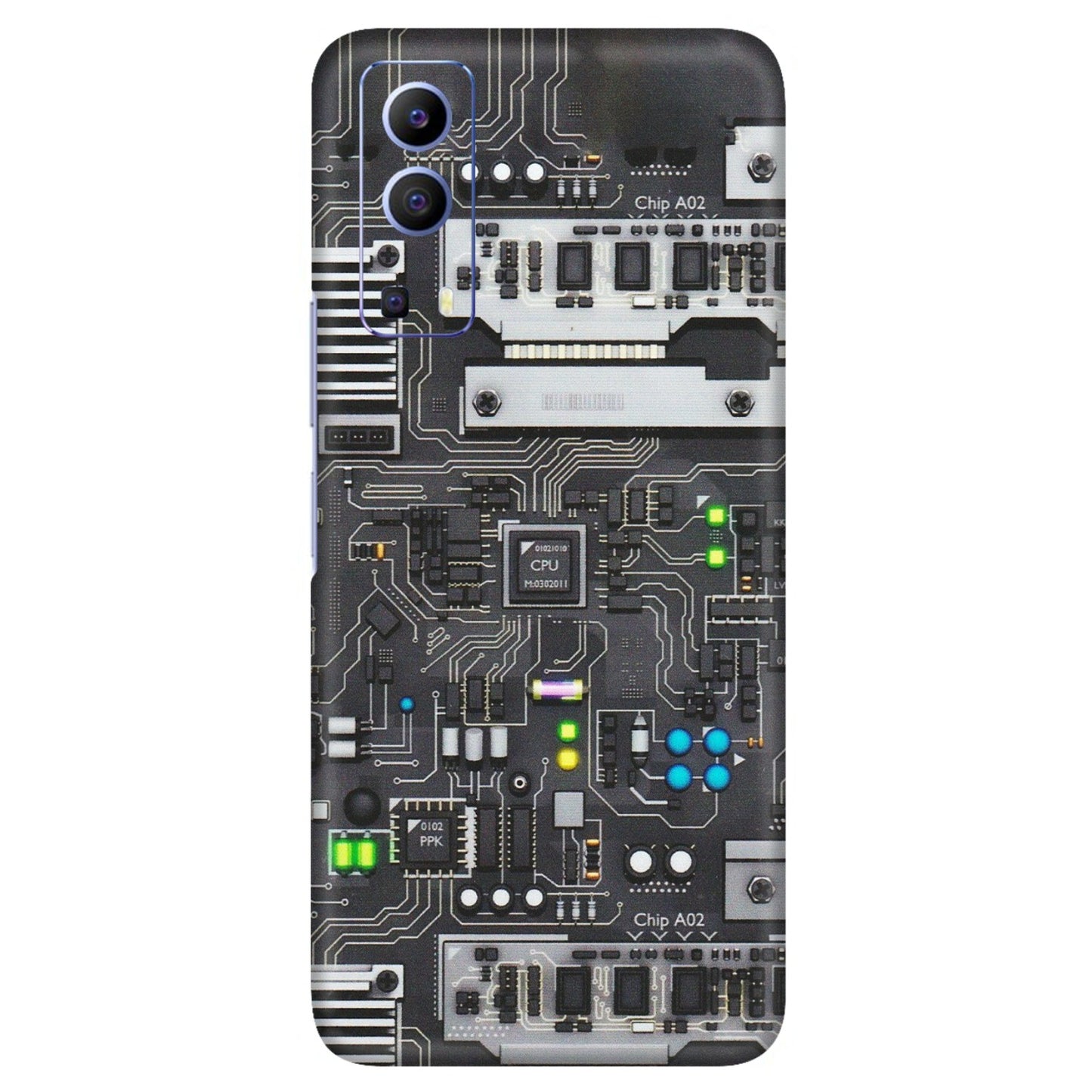 VIVO Z/V/X/T/U/S Series Phone Skins (All Models) - Motherboard Internals - Matte Finish (M-135) Vivo V21e (5G)
