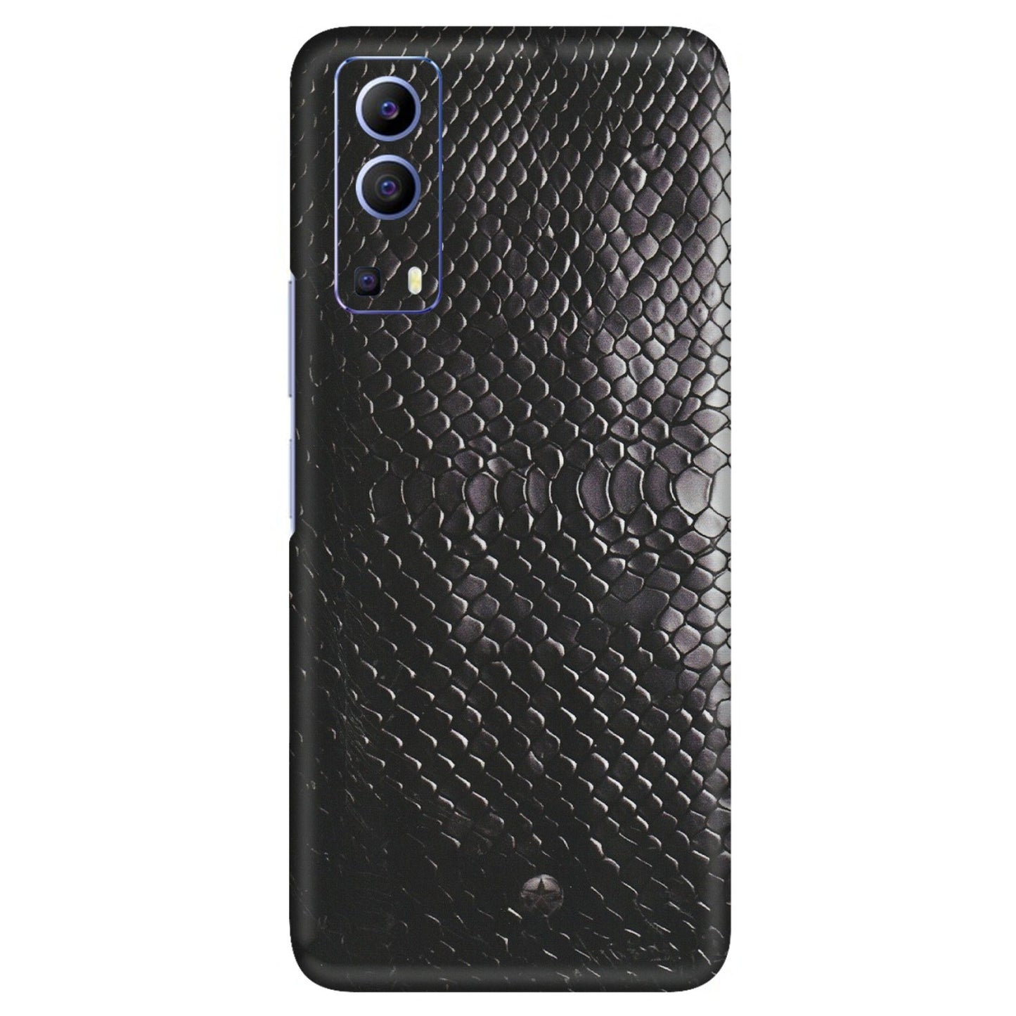 VIVO Z/V/X/T/U/S Series Phone Skins (All Models) - Black Snack Leather - Matte Finish (M-147) Vivo V21e (5G)
