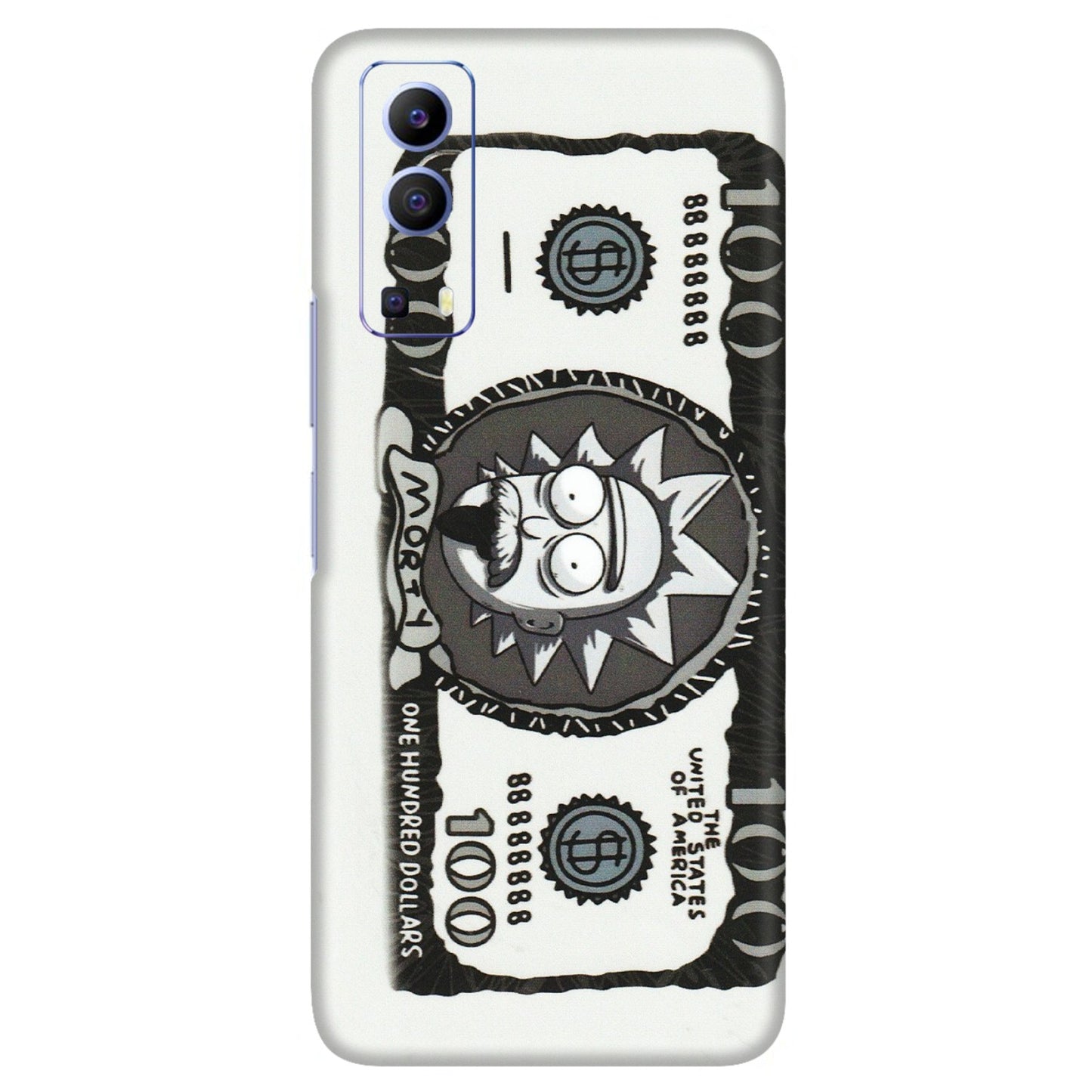VIVO Z/V/X/T/U/S Series Phone Skins (All Models) - Rick And Morty Hundred Dollar Anime - Matte Finish (M-161) Vivo V21e (5G)