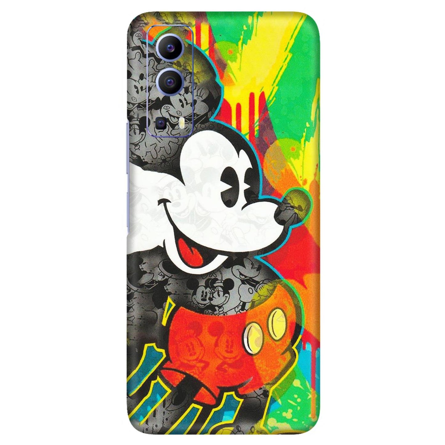 VIVO Z/V/X/T/U/S Series Phone Skins (All Models) - Multiple Mickey With Colourful Texture - Matte Finish (M-84) Vivo V21e (5G)