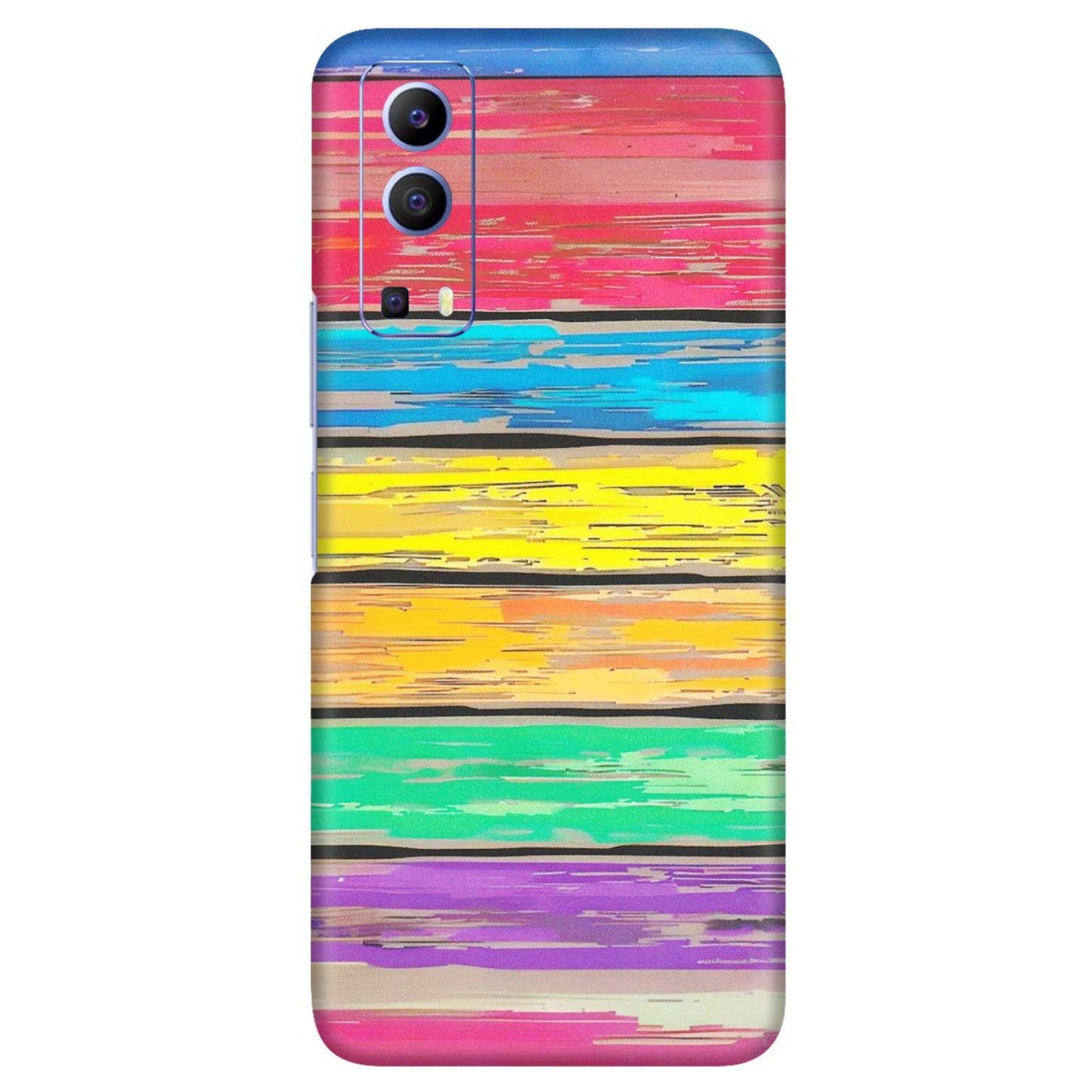 VIVO Z/V/X/T/U/S Series Phone Skins (All Models) - Multi Colour Wooden Wall - Matte Finish (M-96) Vivo V21e (5G)