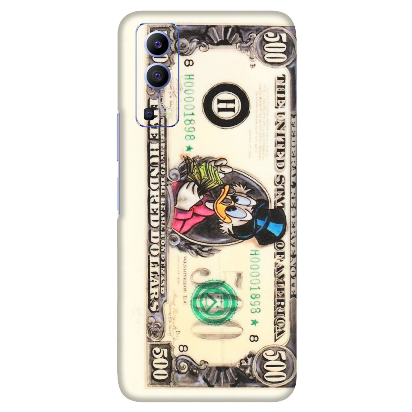 VIVO Z/V/X/T/U/S Series Phone Skins (All Models) - Five Hundred Dollar Duck - Transparent Finish (T-15) Vivo V21e (5G)