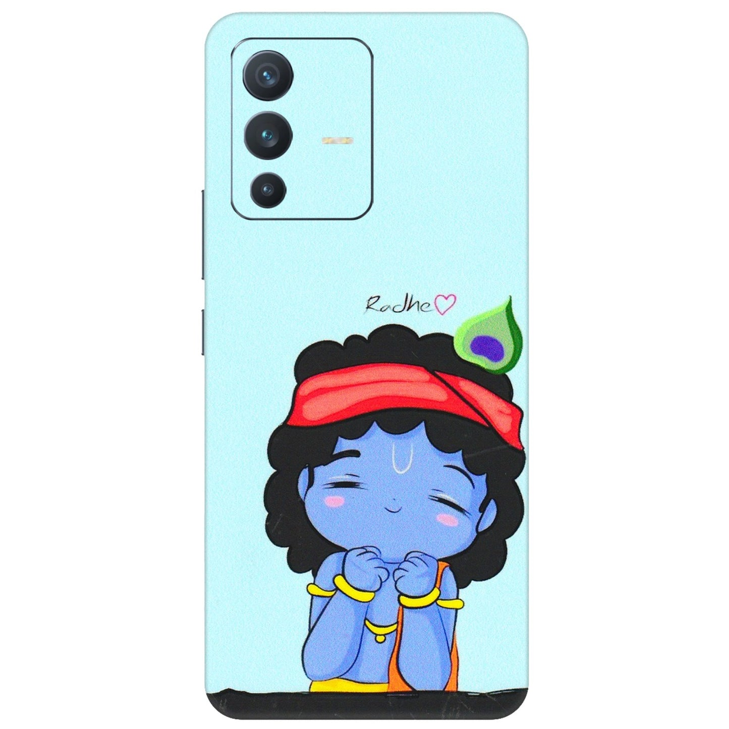 VIVO Z/V/X/T/U/S Series Phone Skins (All Models) - Radhe Radhe Cute Toon - 3D Embossed Finish (L-05) Vivo V23 (5G)