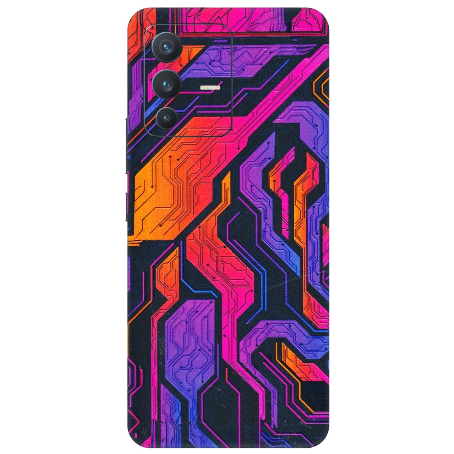VIVO Z/V/X/T/U/S Series Phone Skins (All Models) - Tech Circuits Futuristic - 3D Embossed Finish (L-07) Vivo V23 (5G)