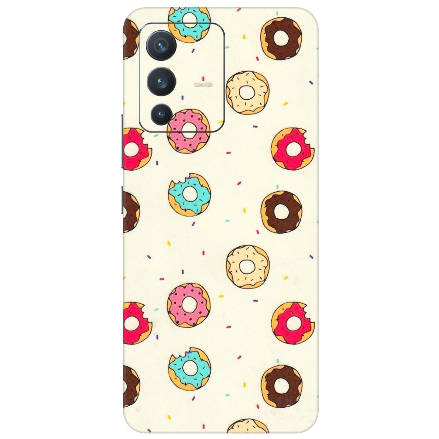 VIVO Z/V/X/T/U/S Series Phone Skins (All Models) - Mini Donuts Doodle Art - 3D Embossed Finish (L-122) Vivo V23 (5G)