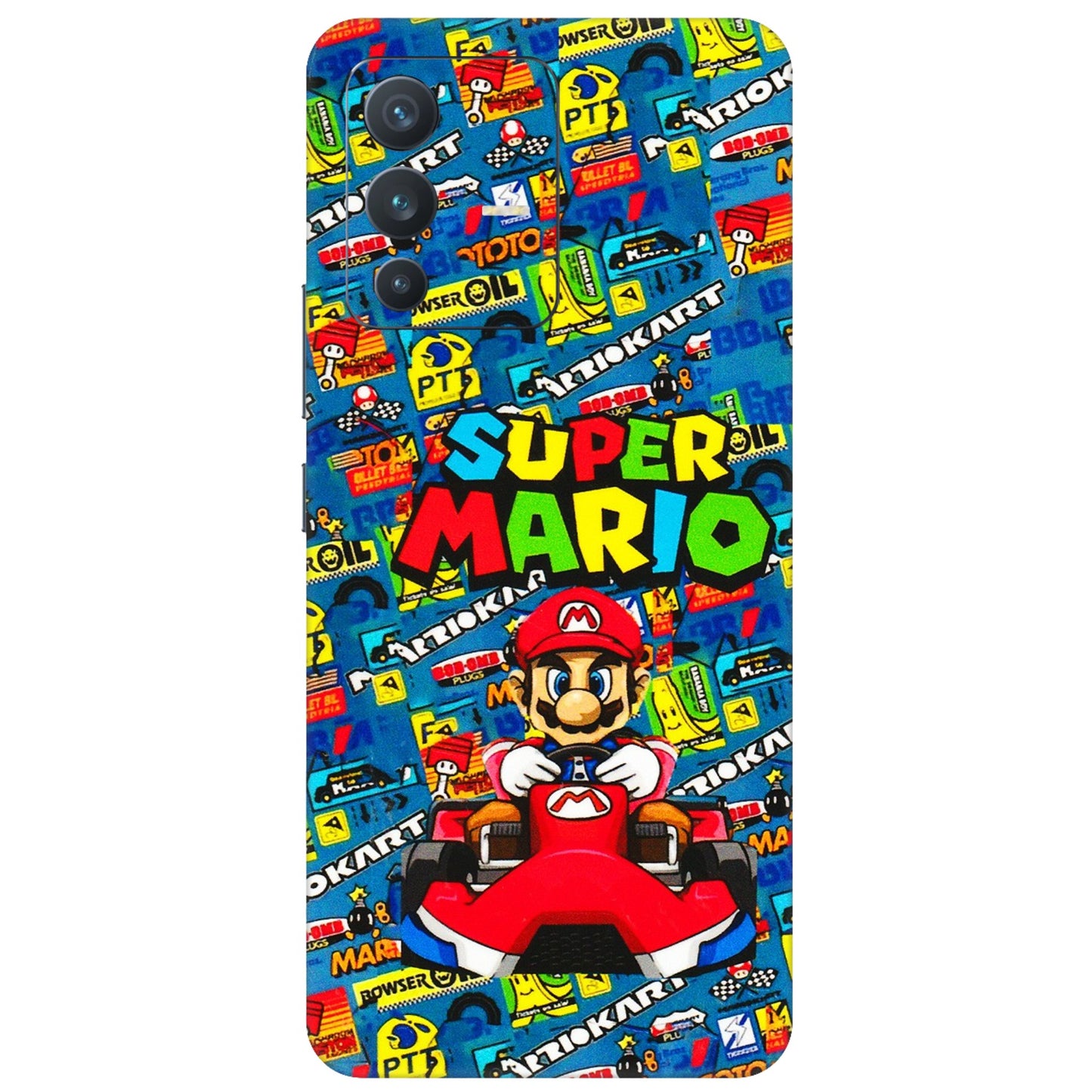 VIVO Z/V/X/T/U/S Series Phone Skins (All Models) - Super Mario Kart - 3D Embossed Finish (L-140) Vivo V23 (5G)