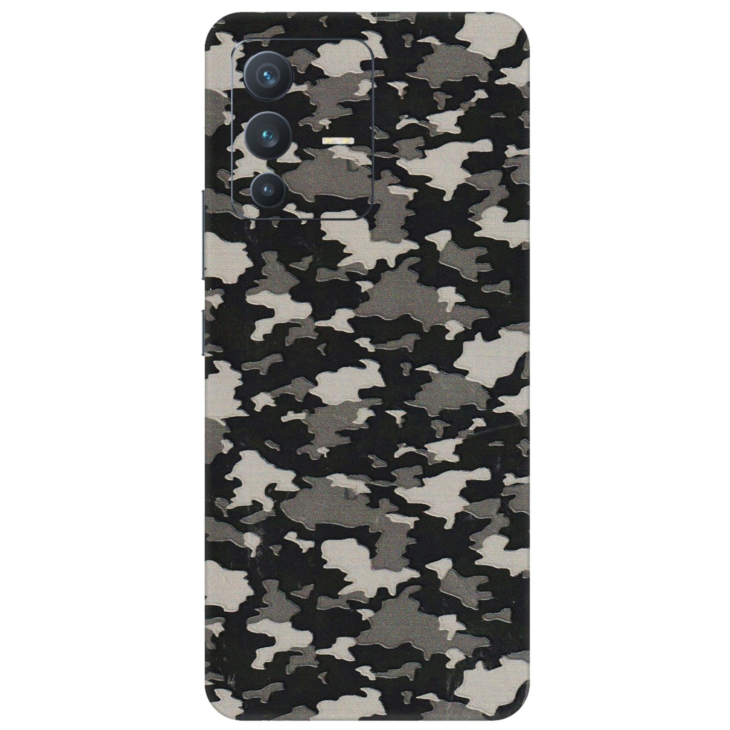 VIVO Z/V/X/T/U/S Series Phone Skins (All Models) - Black/Grey Camoflaunge - 3D Embossed Finish (L-142) Vivo V23 (5G)