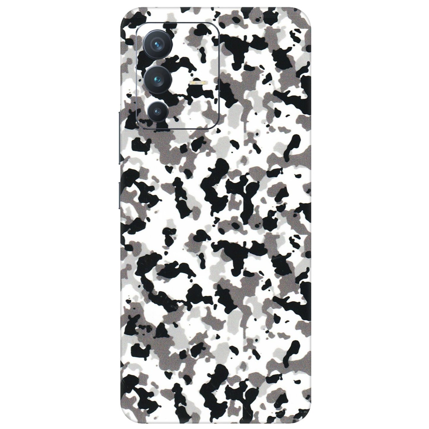 VIVO Z/V/X/T/U/S Series Phone Skins (All Models) - White Black Camouflage - 3D Embossed Finish (L-18) Vivo V23 (5G)
