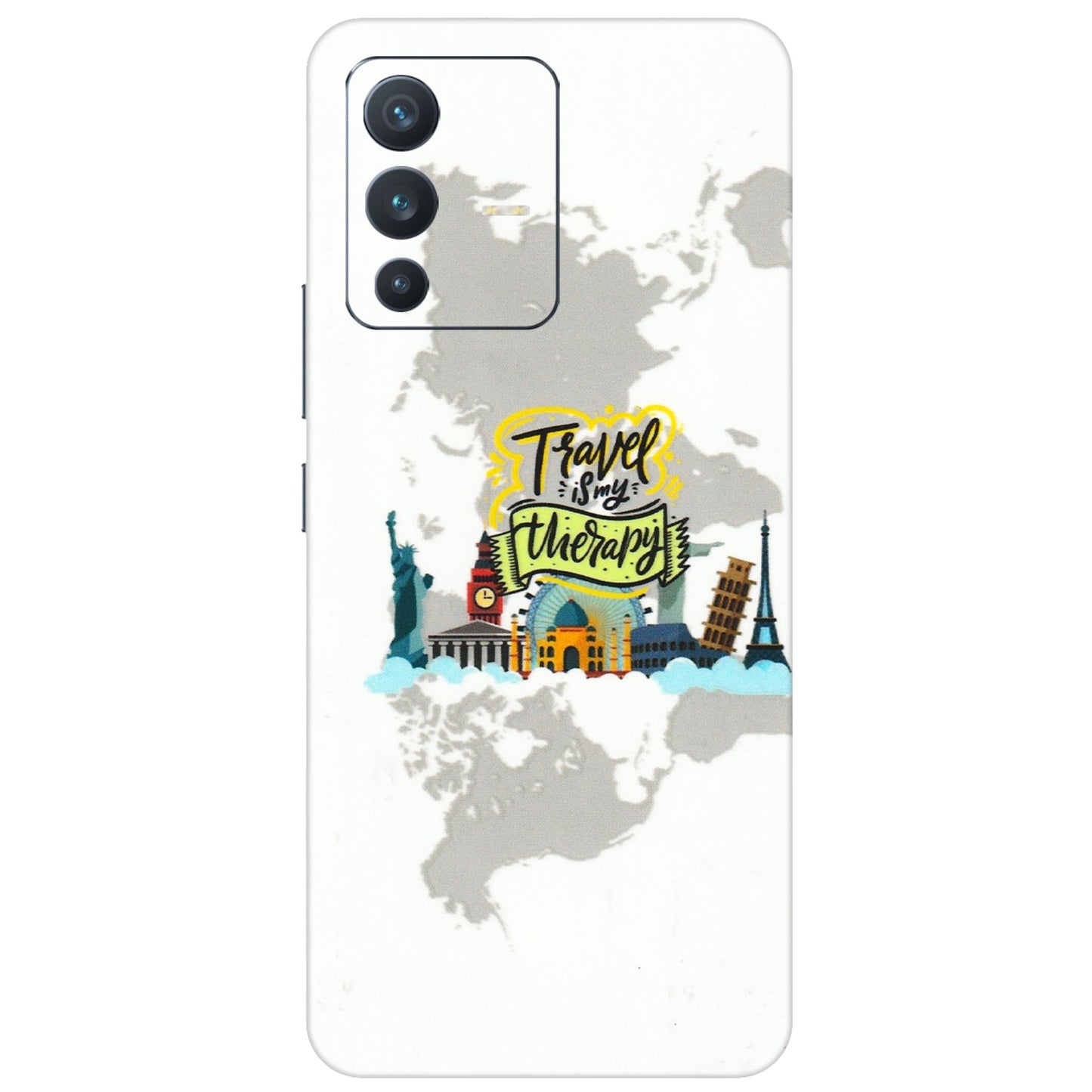 VIVO Z/V/X/T/U/S Series Phone Skins (All Models) - Travel Therapy - 3D Embossed Finish (L-199) Vivo V23 (5G)