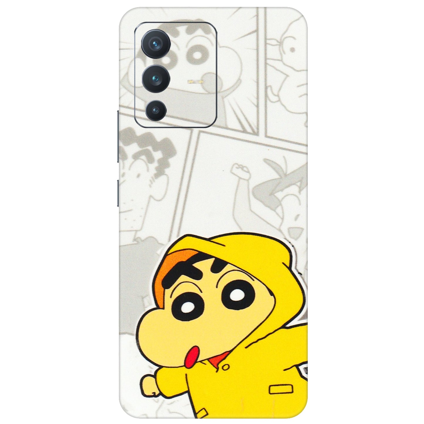 VIVO Z/V/X/T/U/S Series Phone Skins (All Models) - Yellow Shinchan Comic - 3D Embossed Finish (L-246) Vivo V23 (5G)