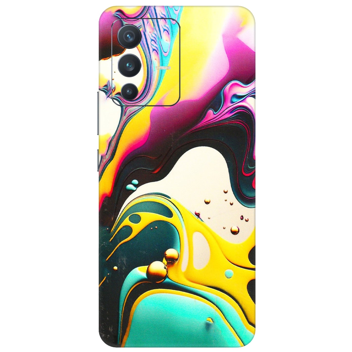 VIVO Z/V/X/T/U/S Series Phone Skins (All Models) - Multicolor Abstract pattern - 3D Embossed Finish (L-254) Vivo V23 (5G)