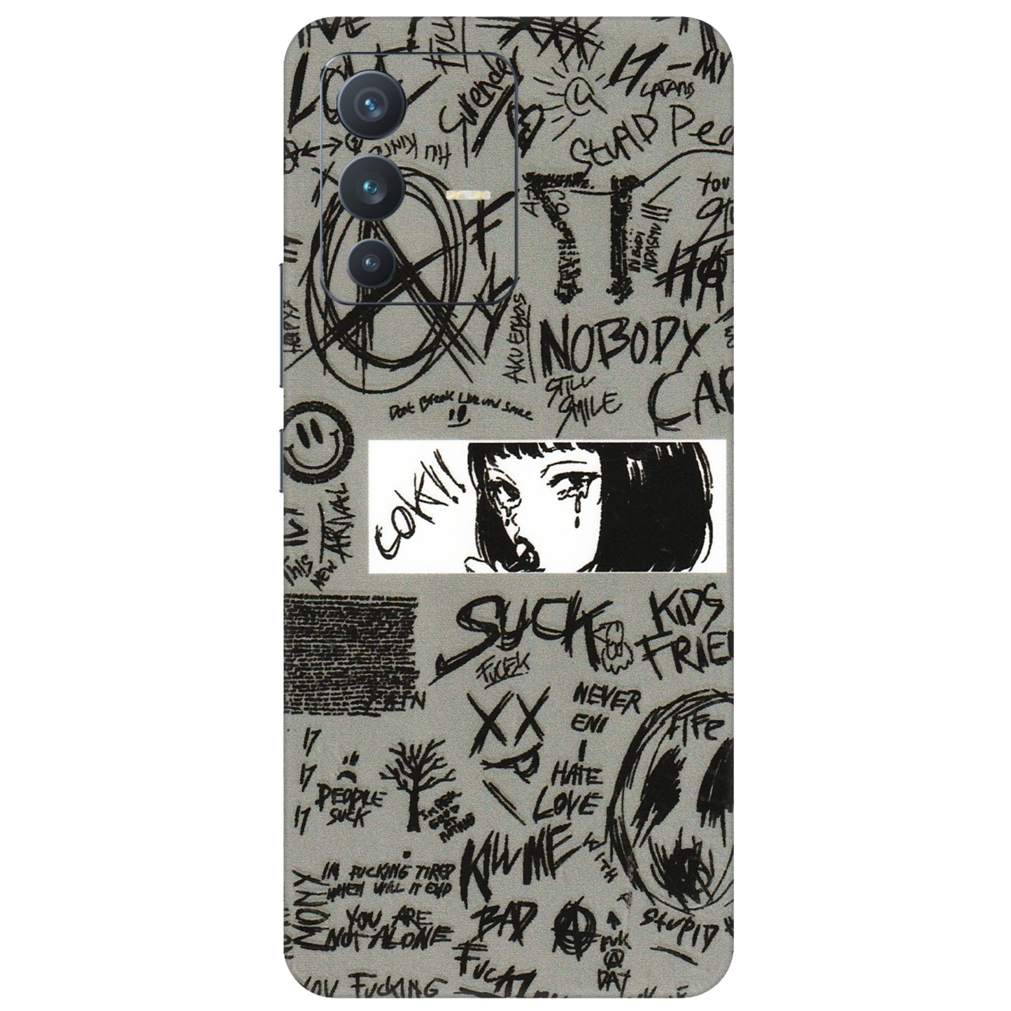 VIVO Z/V/X/T/U/S Series Phone Skins (All Models) - Never Have Love Anime - 3D Embossed Finish (L-260) Vivo V23 (5G)