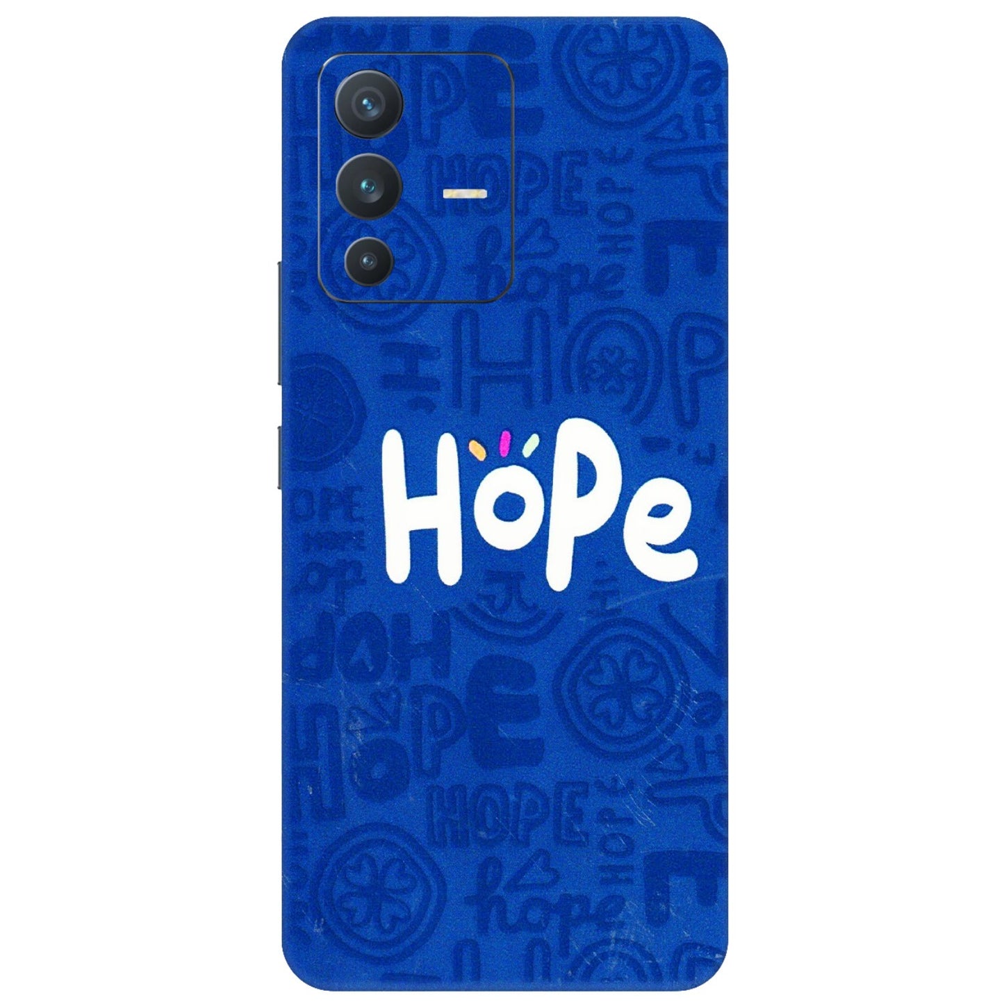VIVO Z/V/X/T/U/S Series Phone Skins (All Models) - Hope Doodles Blue - 3D Embossed Finish (L-43) Vivo V23 (5G)