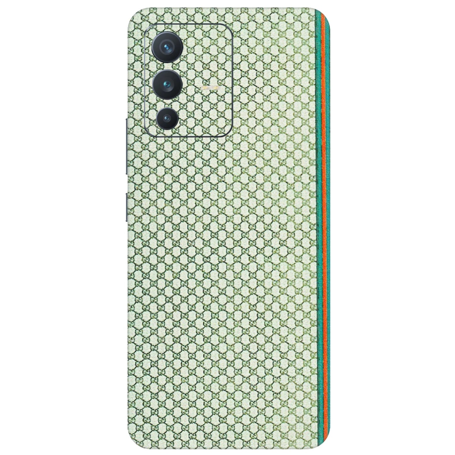 VIVO Z/V/X/T/U/S Series Phone Skins (All Models) - Gucci Fabric Pattern - 3D Embossed Finish (L-73) Vivo V23 (5G)