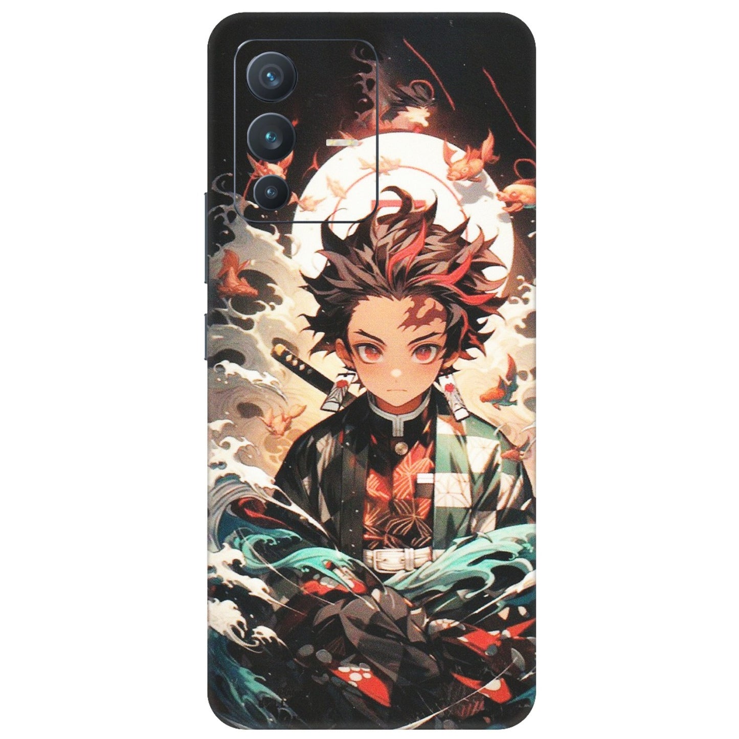 VIVO Z/V/X/T/U/S Series Phone Skins (All Models) - Tanjiro Demon Slayer Anime - Matte Finish (M-158) Vivo V23 (5G)