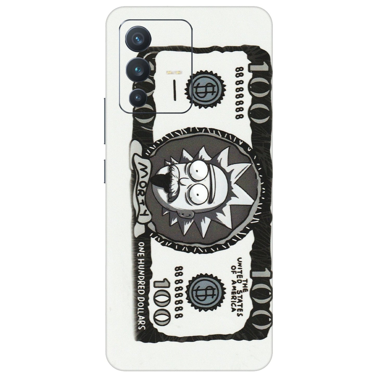 VIVO Z/V/X/T/U/S Series Phone Skins (All Models) - Rick And Morty Hundred Dollar Anime - Matte Finish (M-161) Vivo V23 (5G)