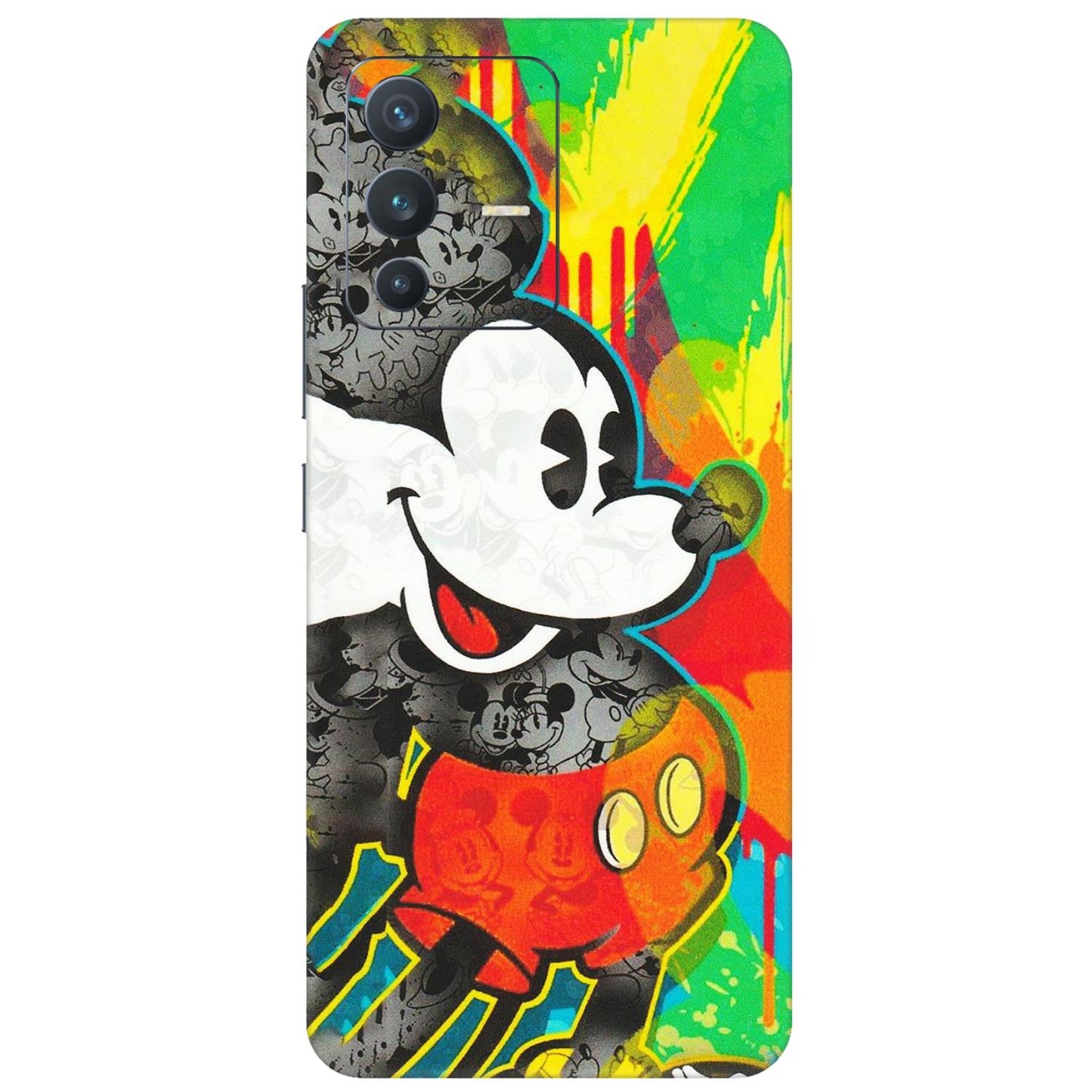 VIVO Z/V/X/T/U/S Series Phone Skins (All Models) - Multiple Mickey With Colourful Texture - Matte Finish (M-84) Vivo V23 (5G)