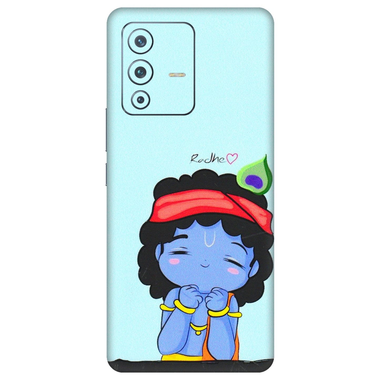 VIVO Z/V/X/T/U/S Series Phone Skins (All Models) - Radhe Radhe Cute Toon - 3D Embossed Finish (L-05) Vivo V23 Pro (5G)