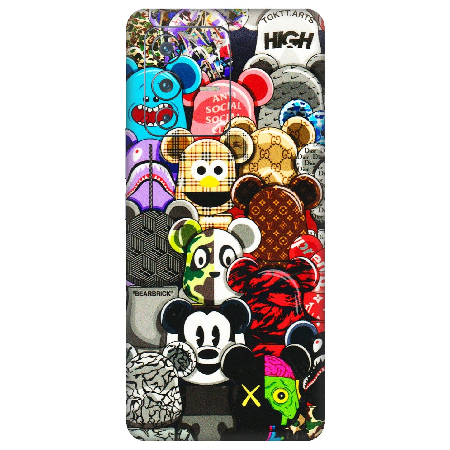 VIVO Z/V/X/T/U/S Series Phone Skins (All Models) - More Mickey Mouses - 3D Embossed Finish (L-118) Vivo V23 Pro (5G)