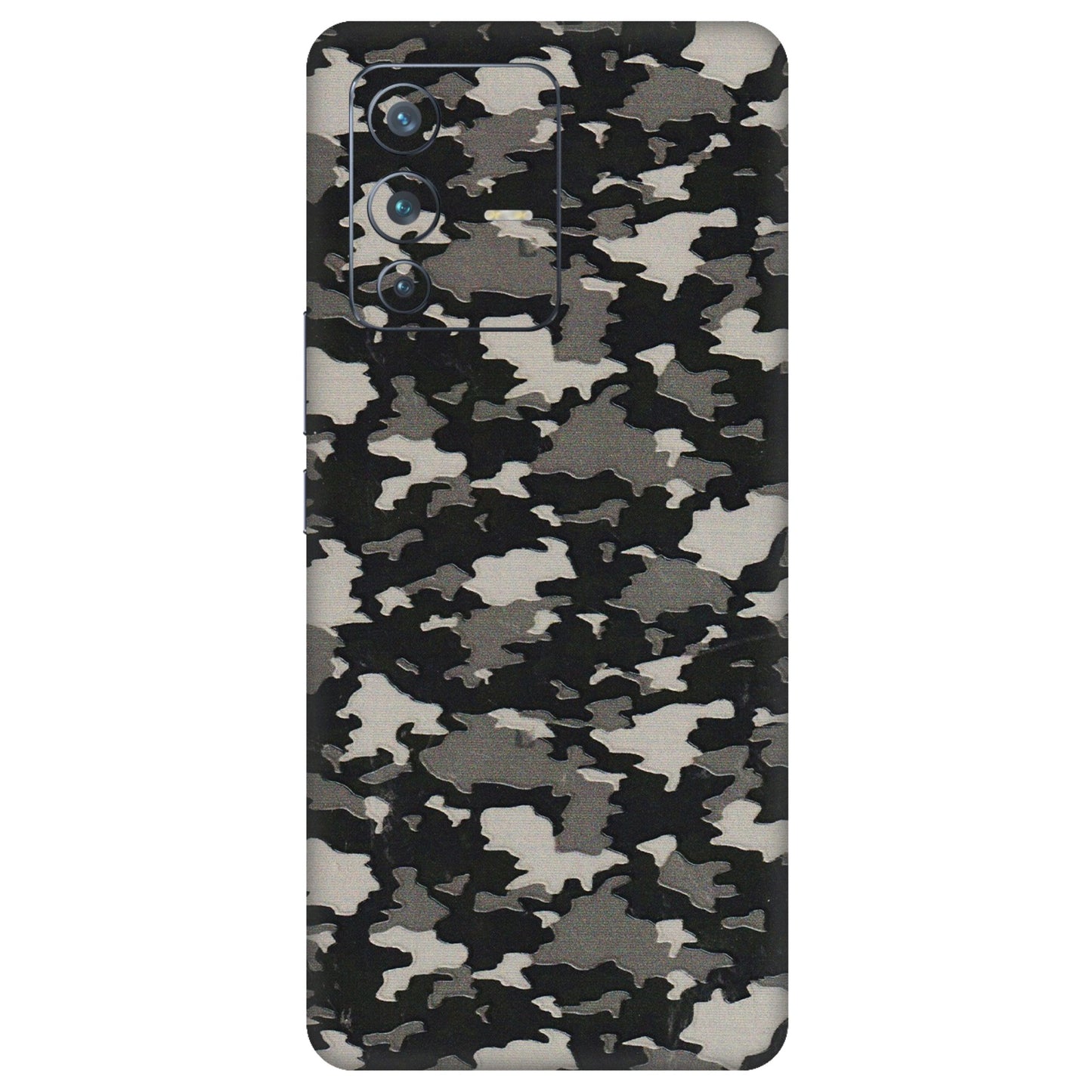 VIVO Z/V/X/T/U/S Series Phone Skins (All Models) - Black/Grey Camoflaunge - 3D Embossed Finish (L-142) Vivo V23 Pro (5G)