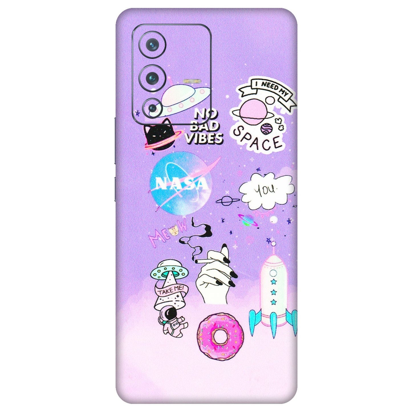 VIVO Z/V/X/T/U/S Series Phone Skins (All Models) - I Need My Nasa Skin - 3D Embossed Finish (L-149) Vivo V23 Pro (5G)