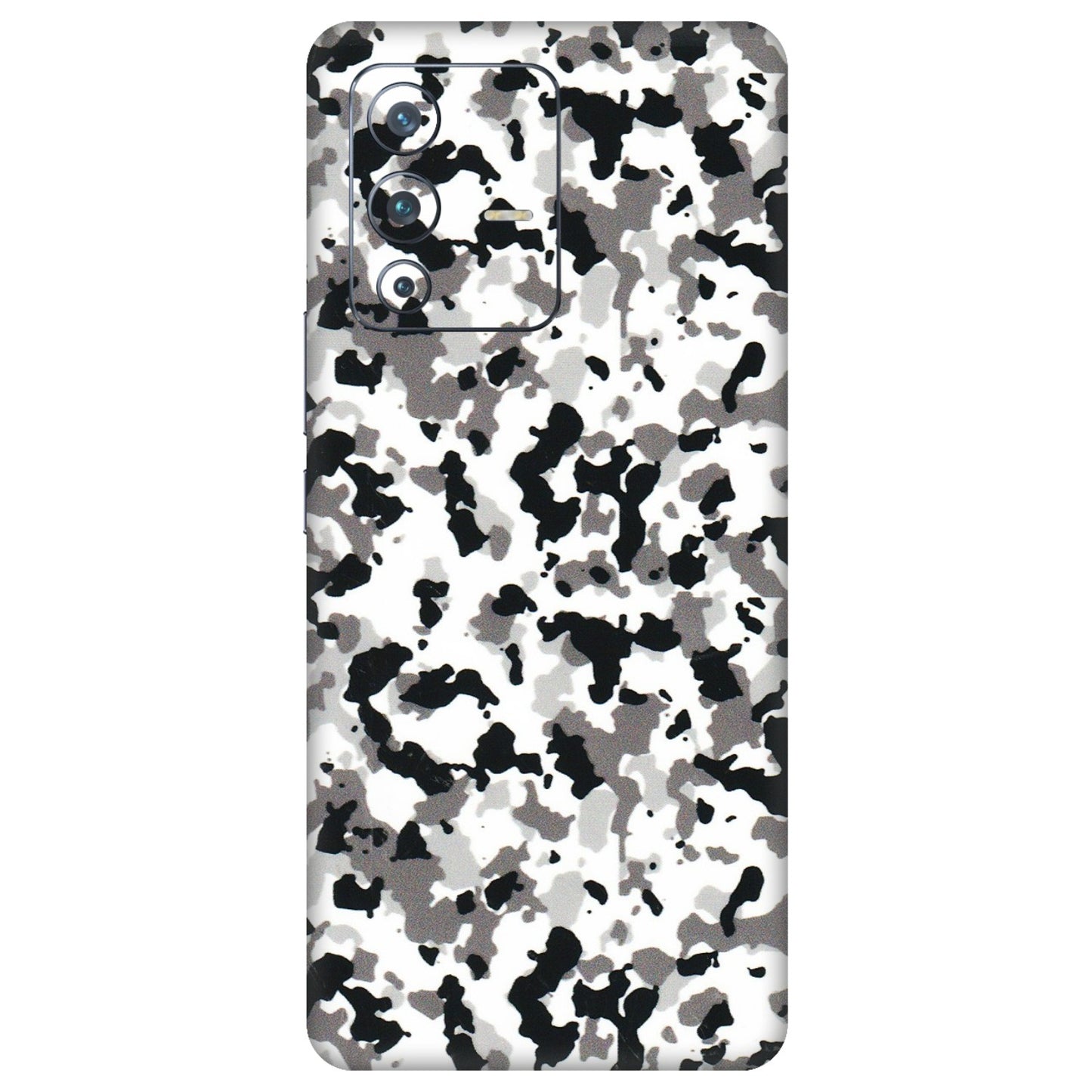 VIVO Z/V/X/T/U/S Series Phone Skins (All Models) - White Black Camouflage - 3D Embossed Finish (L-18) Vivo V23 Pro (5G)