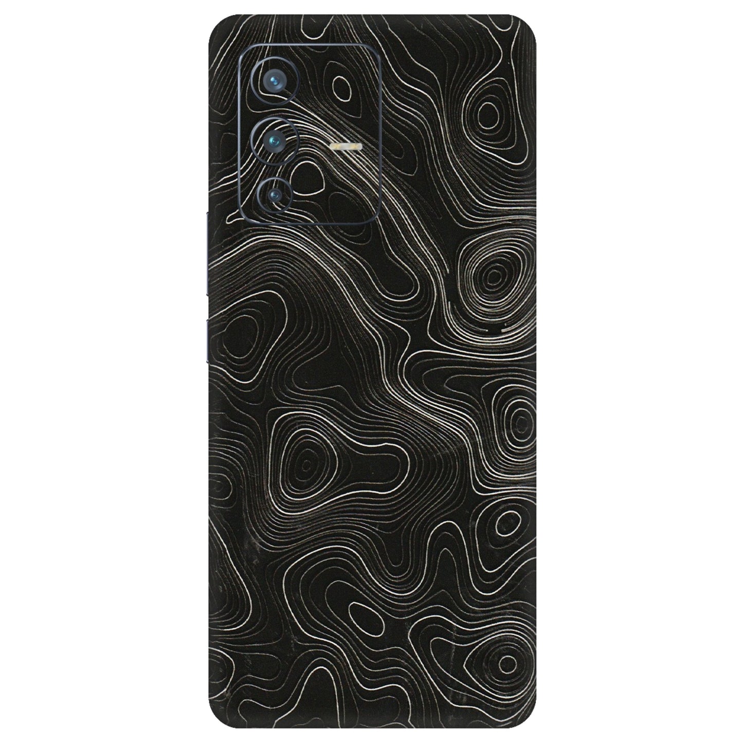 VIVO Z/V/X/T/U/S Series Phone Skins (All Models) - Black Swirl - 3D Embossed Finish (L-196) Vivo V23 Pro (5G)